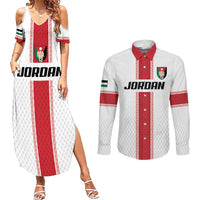Custom Jordan Heritage Football Couples Matching Summer Maxi Dress and Long Sleeve Button Shirt Al Nashama Sporty Style - Wonder Print Shop