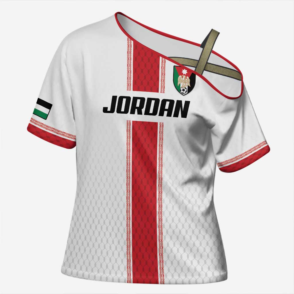 Custom Jordan Heritage Football Cross Shoulder Shirt Al Nashama Sporty Style - Wonder Print Shop