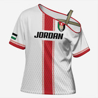 Custom Jordan Heritage Football Cross Shoulder Shirt Al Nashama Sporty Style - Wonder Print Shop