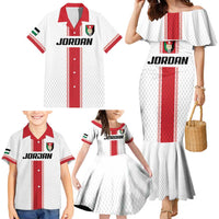 Custom Jordan Heritage Football Family Matching Mermaid Dress and Hawaiian Shirt Al Nashama Sporty Style - Wonder Print Shop