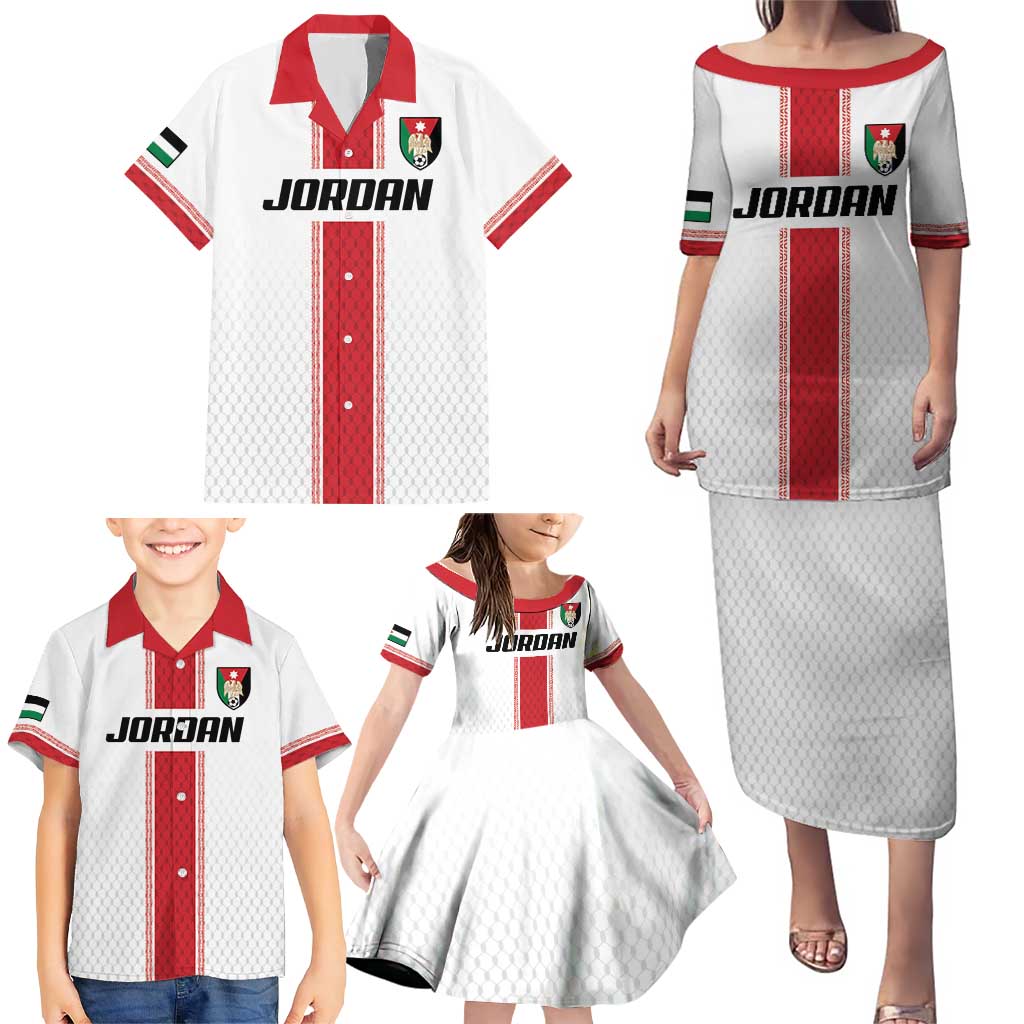 Custom Jordan Heritage Football Family Matching Puletasi and Hawaiian Shirt Al Nashama Sporty Style - Wonder Print Shop