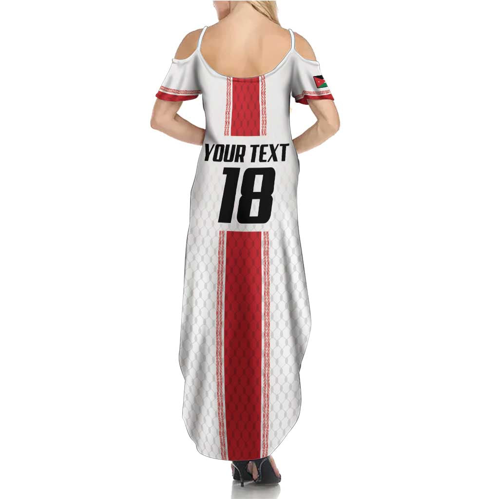 Custom Jordan Heritage Football Family Matching Summer Maxi Dress and Hawaiian Shirt Al Nashama Sporty Style - Wonder Print Shop