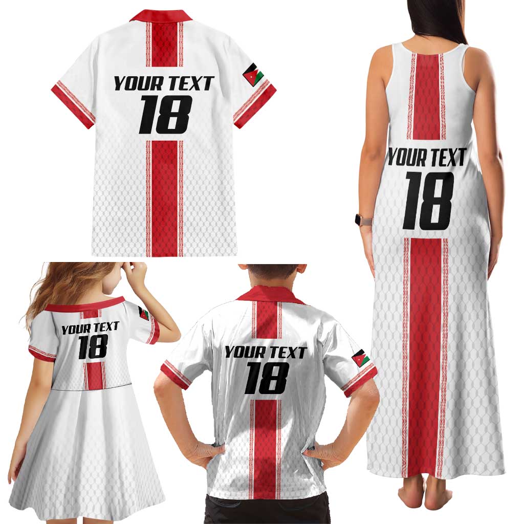 Custom Jordan Heritage Football Family Matching Tank Maxi Dress and Hawaiian Shirt Al Nashama Sporty Style - Wonder Print Shop