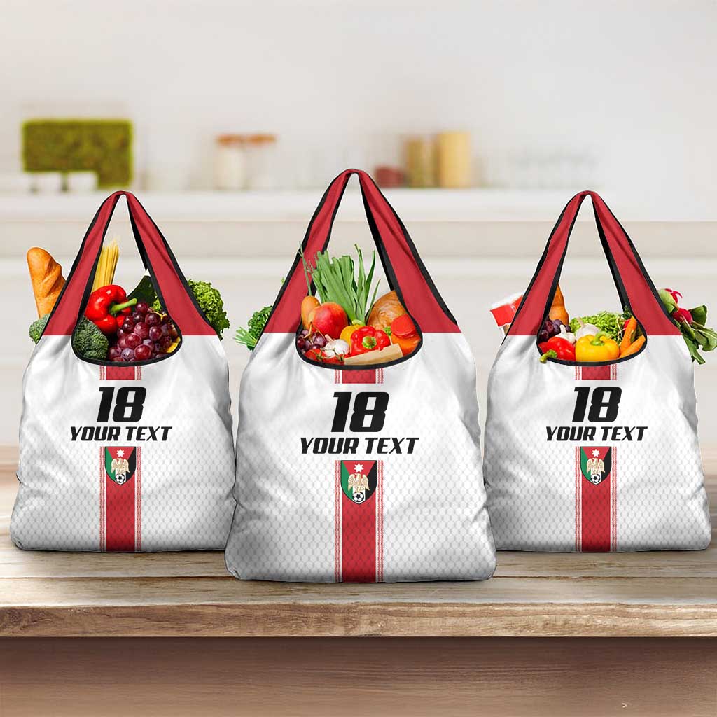 Custom Jordan Heritage Football Grocery Bag Al Nashama Sporty Style - Wonder Print Shop