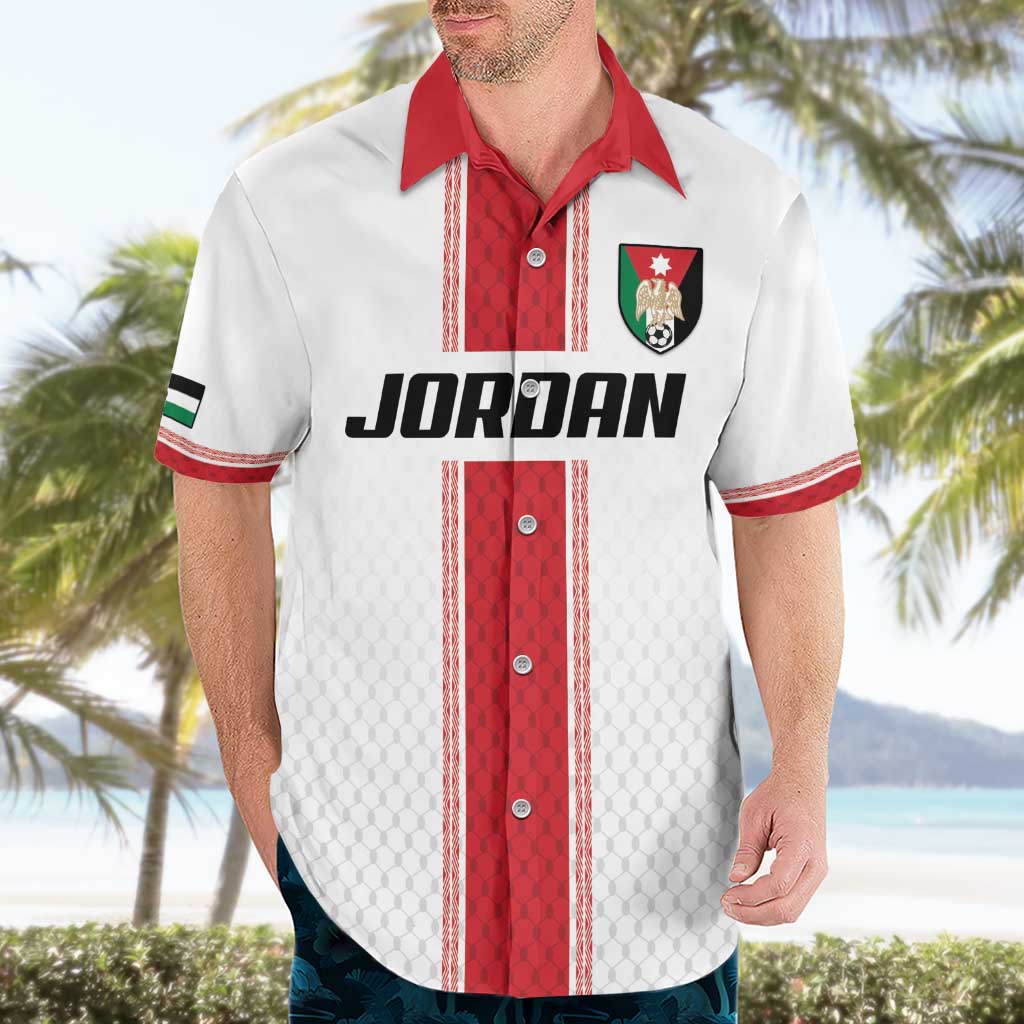Custom Jordan Heritage Football Hawaiian Shirt Al Nashama Sporty Style - Wonder Print Shop
