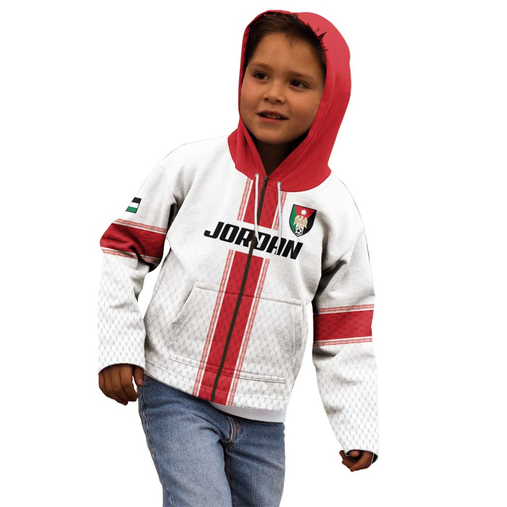 Custom Jordan Heritage Football Kid Hoodie Al Nashama Sporty Style - Wonder Print Shop