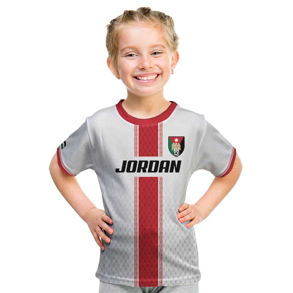 Custom Jordan Heritage Football Kid T Shirt Al Nashama Sporty Style - Wonder Print Shop