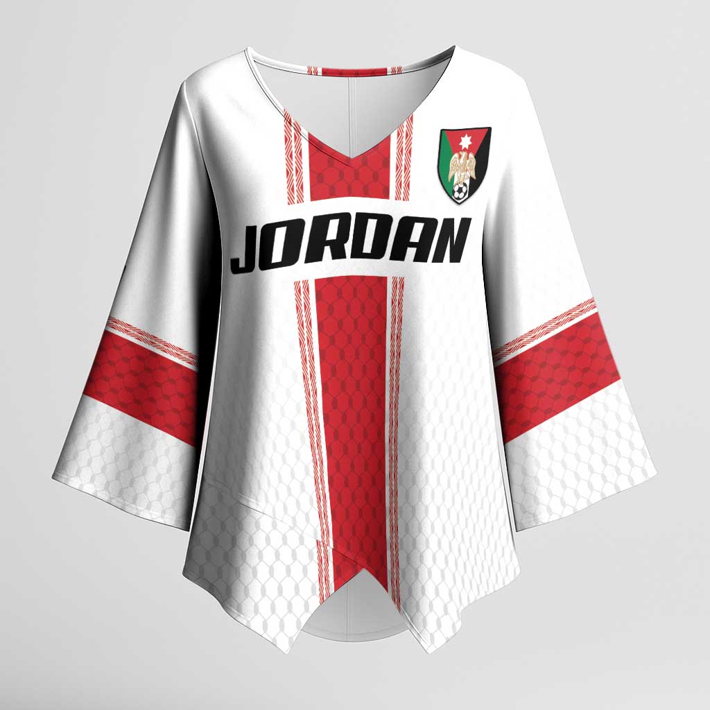 Custom Jordan Heritage Football Kimono Sleeve Blouse Al Nashama Sporty Style - Wonder Print Shop