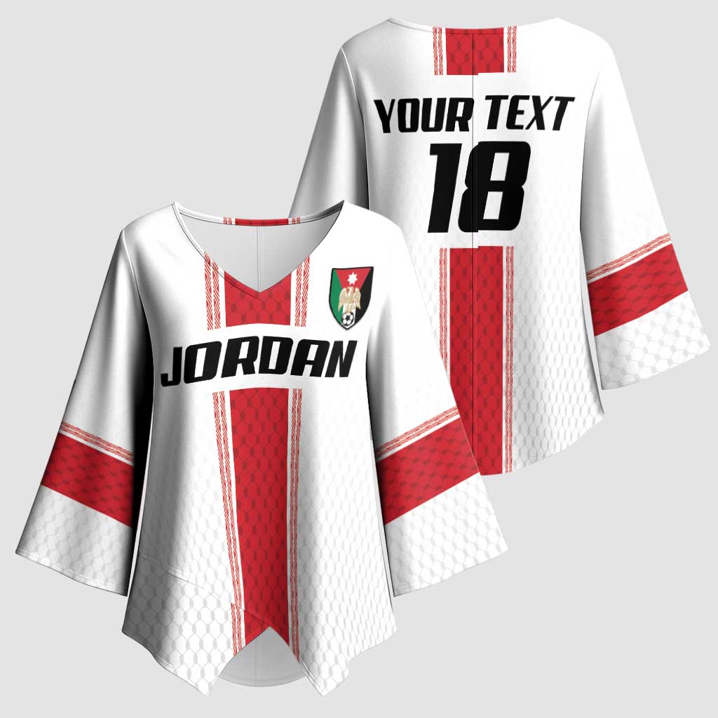 Custom Jordan Heritage Football Kimono Sleeve Blouse Al Nashama Sporty Style - Wonder Print Shop