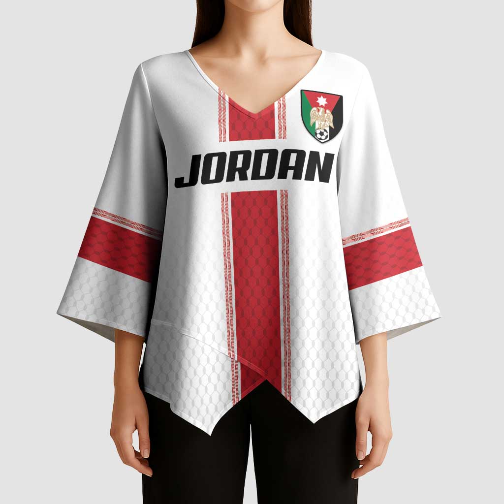 Custom Jordan Heritage Football Kimono Sleeve Blouse Al Nashama Sporty Style - Wonder Print Shop