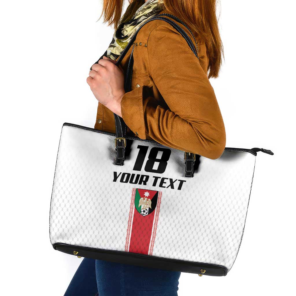 Custom Jordan Heritage Football Leather Tote Bag Al Nashama Sporty Style - Wonder Print Shop