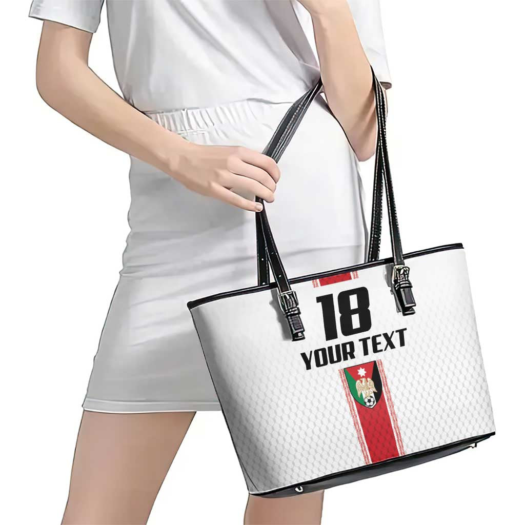 Custom Jordan Heritage Football Leather Tote Bag Al Nashama Sporty Style - Wonder Print Shop