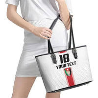 Custom Jordan Heritage Football Leather Tote Bag Al Nashama Sporty Style - Wonder Print Shop