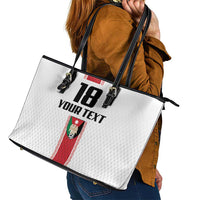 Custom Jordan Heritage Football Leather Tote Bag Al Nashama Sporty Style - Wonder Print Shop