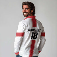 Custom Jordan Heritage Football Long Sleeve Polo Shirt Al Nashama Sporty Style - Wonder Print Shop