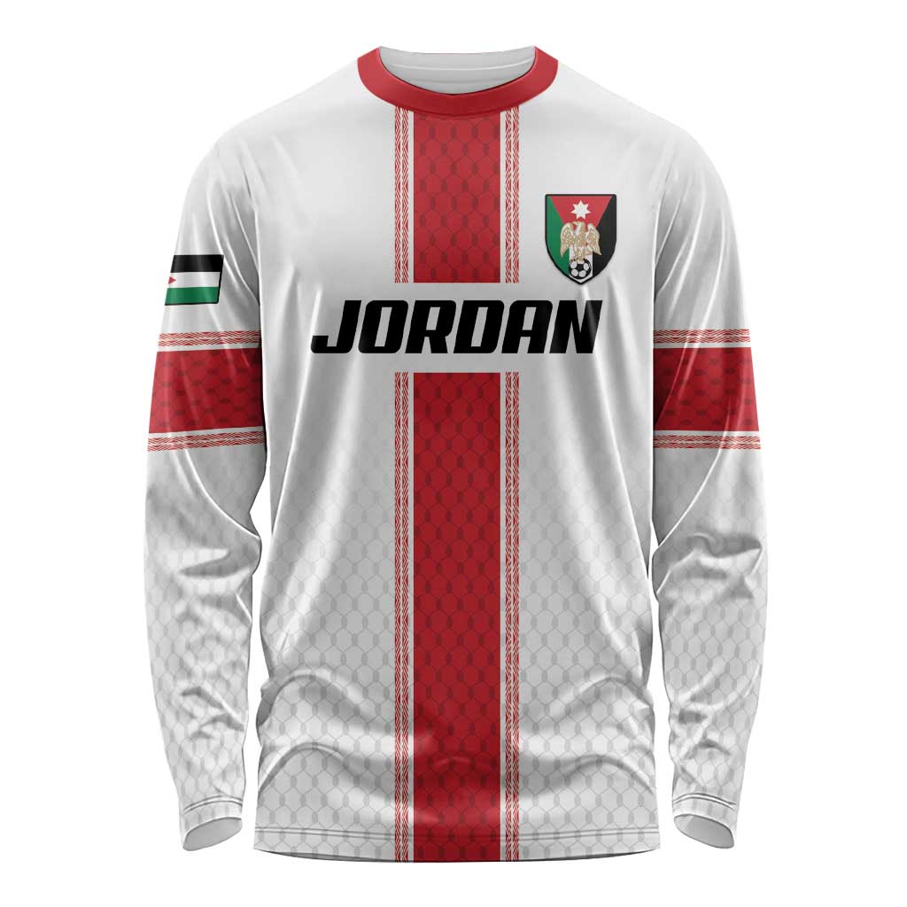 Custom Jordan Heritage Football Long Sleeve Shirt Al Nashama Sporty Style - Wonder Print Shop