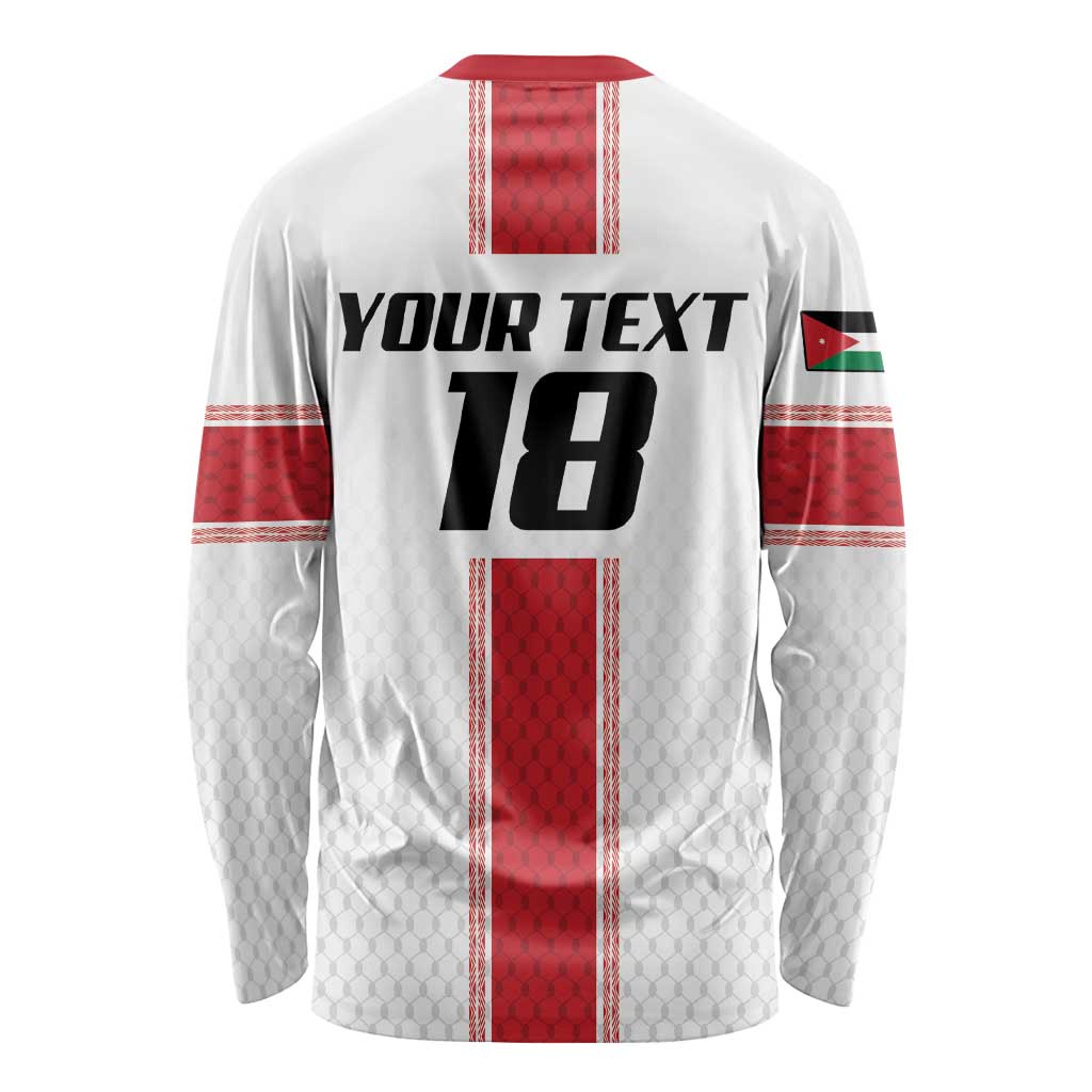 Custom Jordan Heritage Football Long Sleeve Shirt Al Nashama Sporty Style - Wonder Print Shop