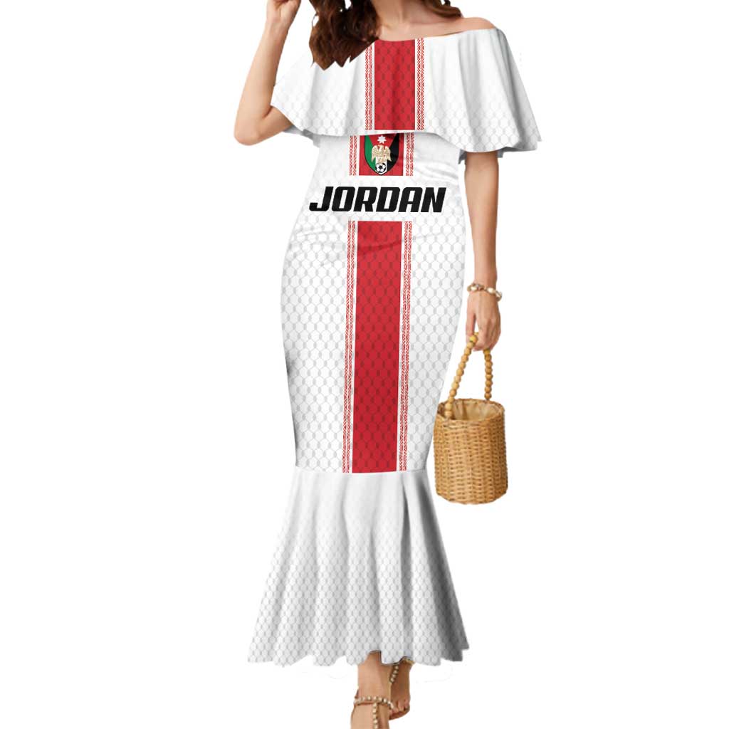 Custom Jordan Heritage Football Mermaid Dress Al Nashama Sporty Style - Wonder Print Shop