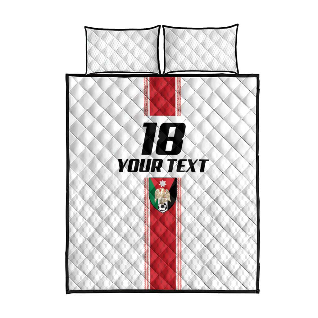 Custom Jordan Heritage Football Quilt Bed Set Al Nashama Sporty Style - Wonder Print Shop