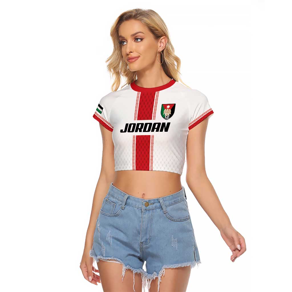 Custom Jordan Heritage Football Raglan Cropped T Shirt Al Nashama Sporty Style - Wonder Print Shop