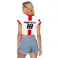 Custom Jordan Heritage Football Raglan Cropped T Shirt Al Nashama Sporty Style - Wonder Print Shop