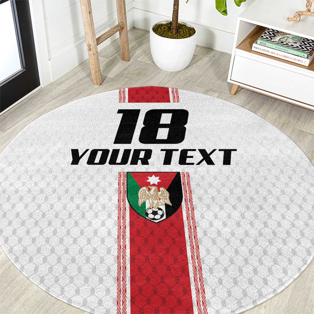 Custom Jordan Heritage Football Round Carpet Al Nashama Sporty Style - Wonder Print Shop