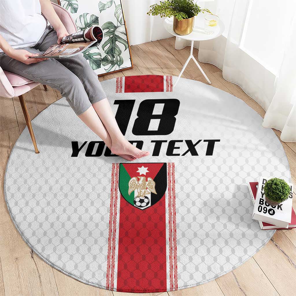 Custom Jordan Heritage Football Round Carpet Al Nashama Sporty Style - Wonder Print Shop