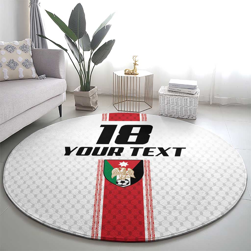 Custom Jordan Heritage Football Round Carpet Al Nashama Sporty Style - Wonder Print Shop