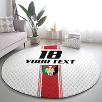 Custom Jordan Heritage Football Round Carpet Al Nashama Sporty Style - Wonder Print Shop