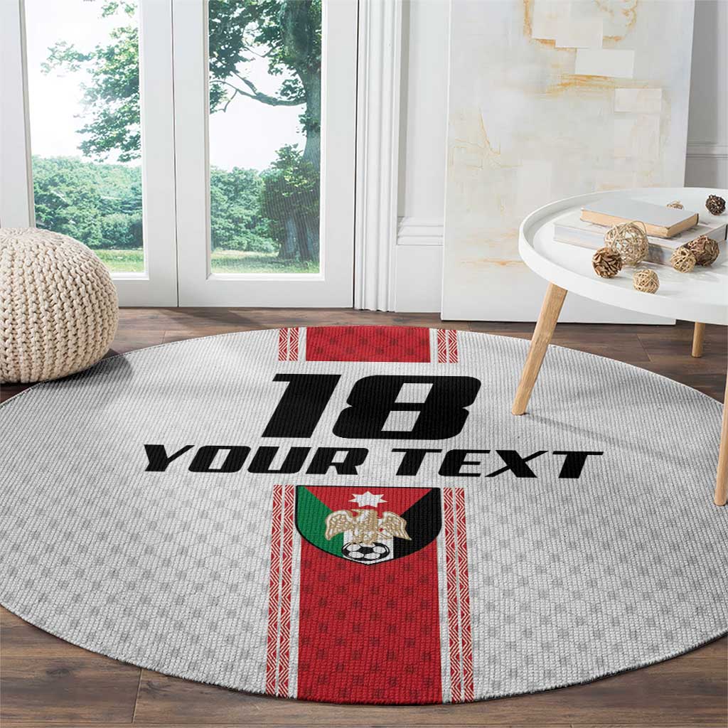 Custom Jordan Heritage Football Round Carpet Al Nashama Sporty Style - Wonder Print Shop