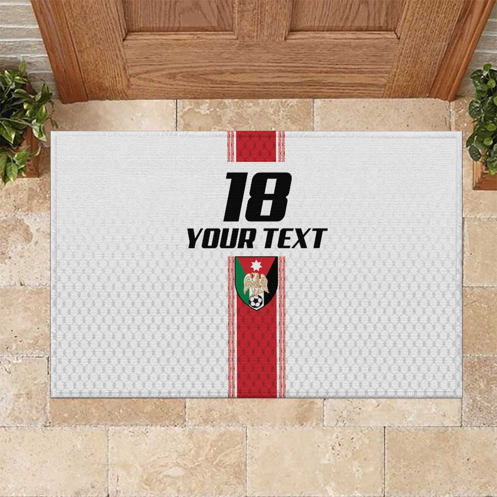 Custom Jordan Heritage Football Rubber Doormat Al Nashama Sporty Style - Wonder Print Shop
