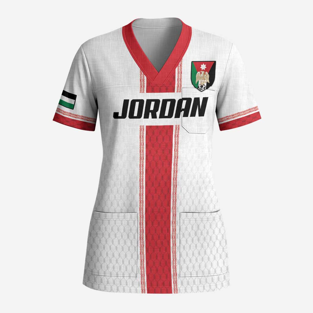 Custom Jordan Heritage Football Scrub Top Al Nashama Sporty Style - Wonder Print Shop