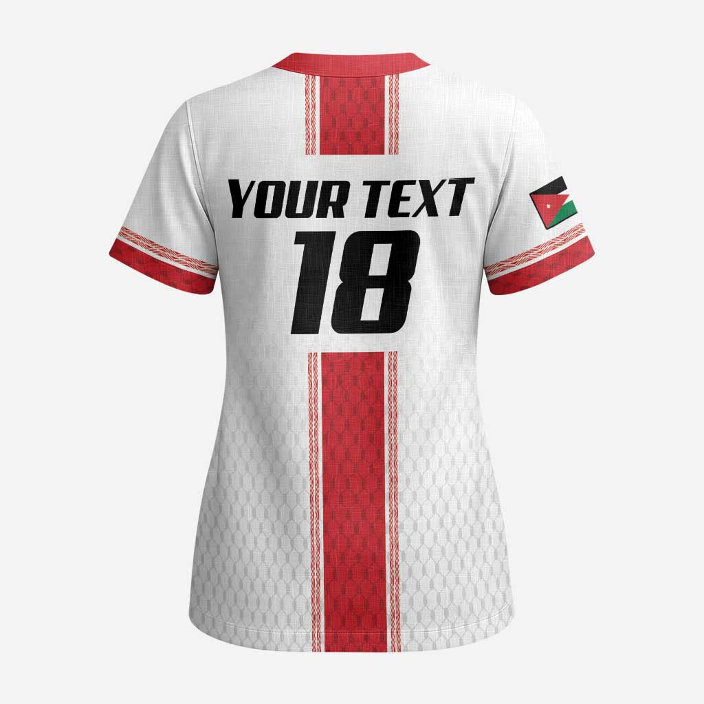 Custom Jordan Heritage Football Scrub Top Al Nashama Sporty Style - Wonder Print Shop