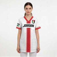 Custom Jordan Heritage Football Scrub Top Al Nashama Sporty Style - Wonder Print Shop