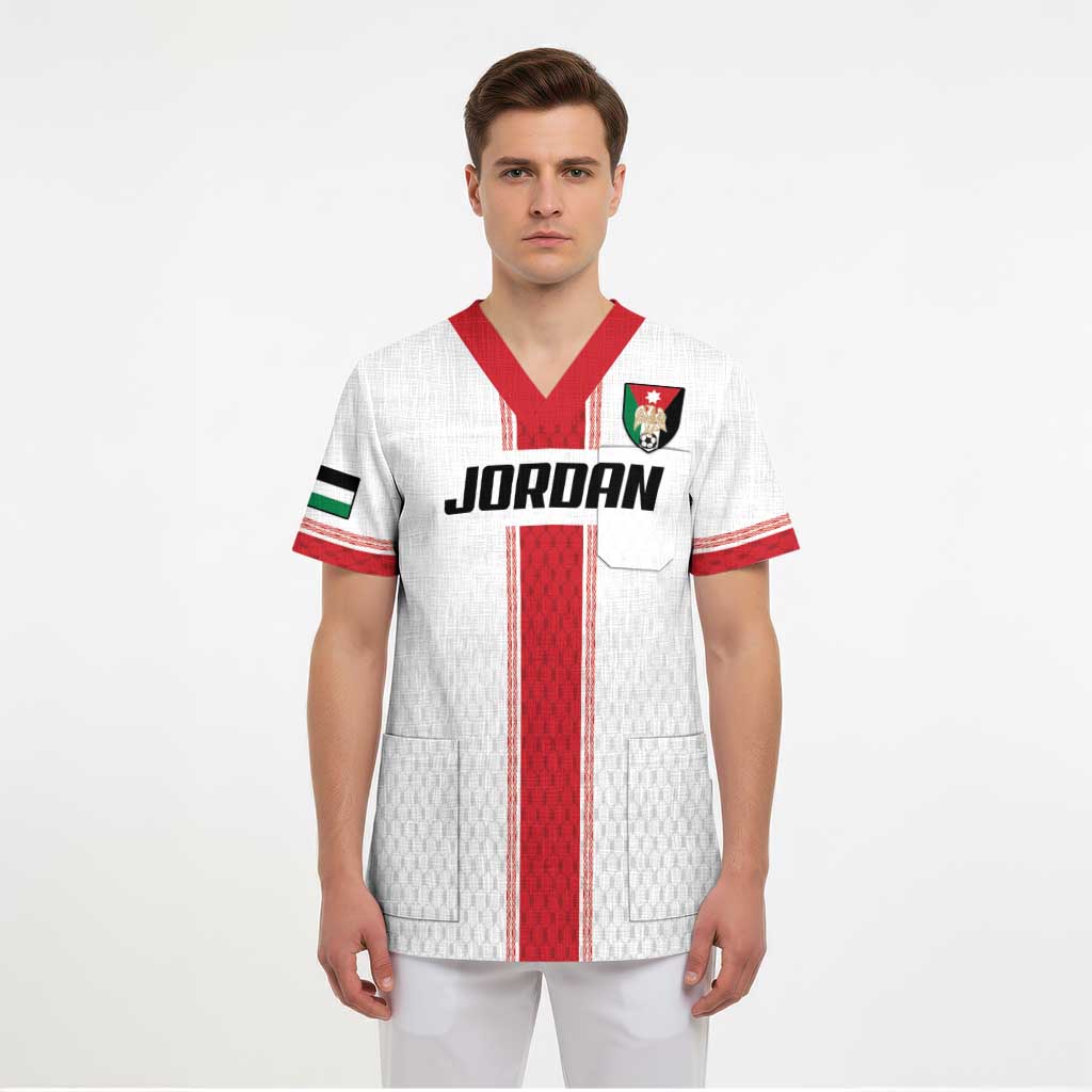 Custom Jordan Heritage Football Scrub Top Al Nashama Sporty Style - Wonder Print Shop