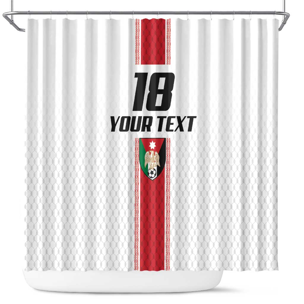 Custom Jordan Heritage Football Shower Curtain Al Nashama Sporty Style - Wonder Print Shop