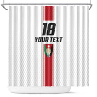 Custom Jordan Heritage Football Shower Curtain Al Nashama Sporty Style - Wonder Print Shop