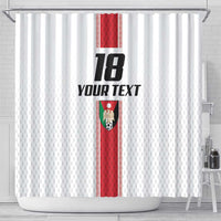Custom Jordan Heritage Football Shower Curtain Al Nashama Sporty Style - Wonder Print Shop