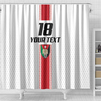 Custom Jordan Heritage Football Shower Curtain Al Nashama Sporty Style - Wonder Print Shop