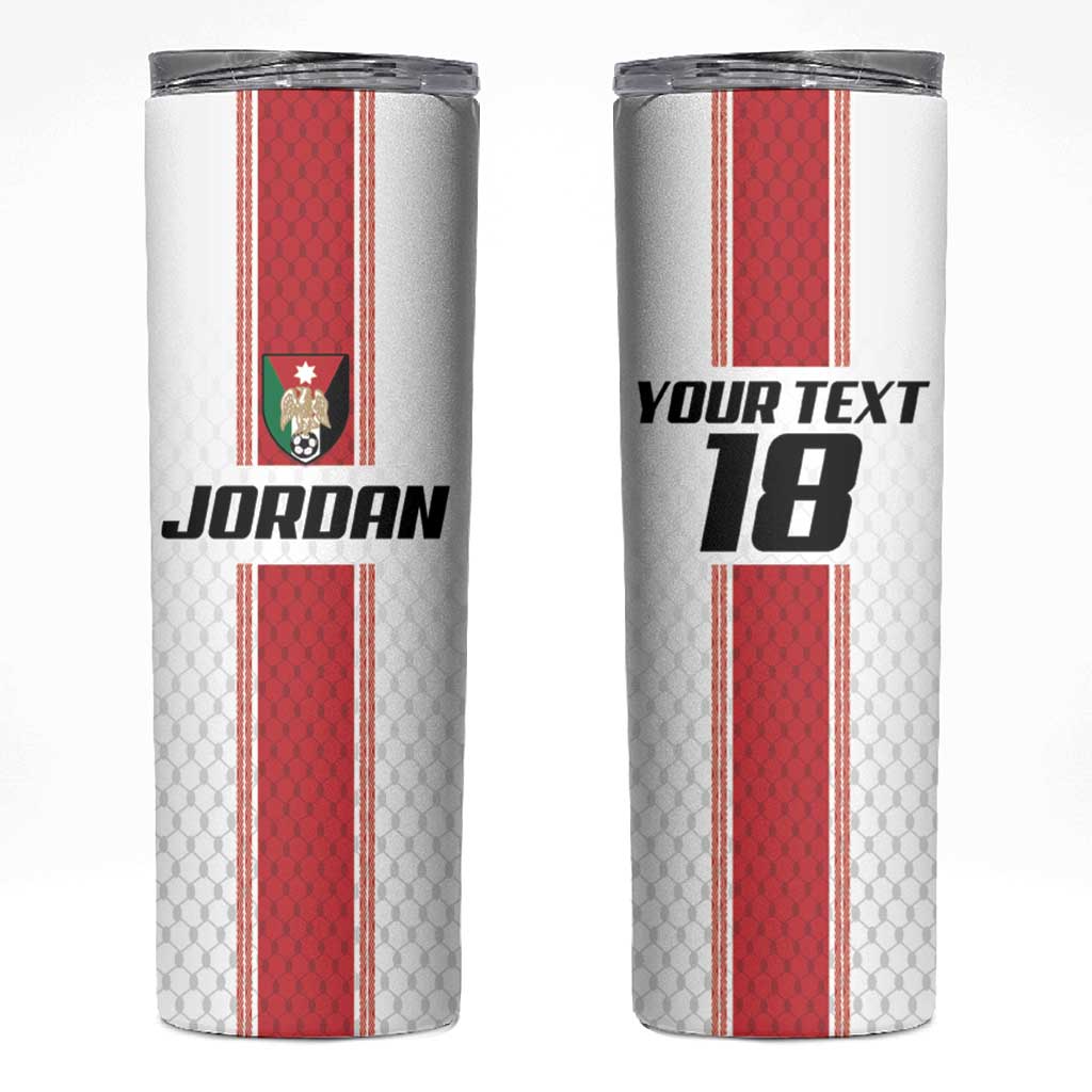 Custom Jordan Heritage Football Skinny Tumbler Al Nashama Sporty Style - Wonder Print Shop