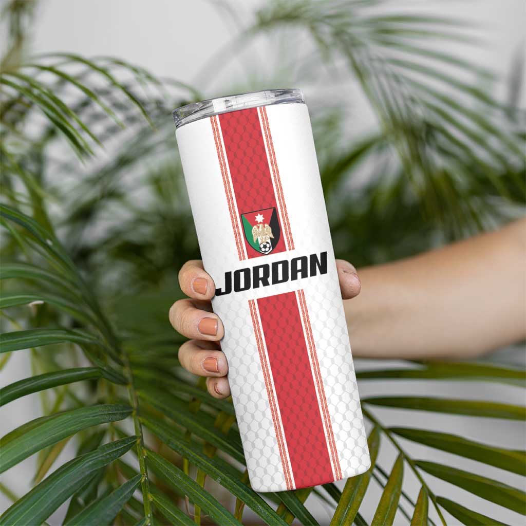 Custom Jordan Heritage Football Skinny Tumbler Al Nashama Sporty Style - Wonder Print Shop