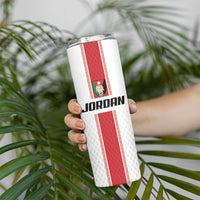 Custom Jordan Heritage Football Skinny Tumbler Al Nashama Sporty Style - Wonder Print Shop