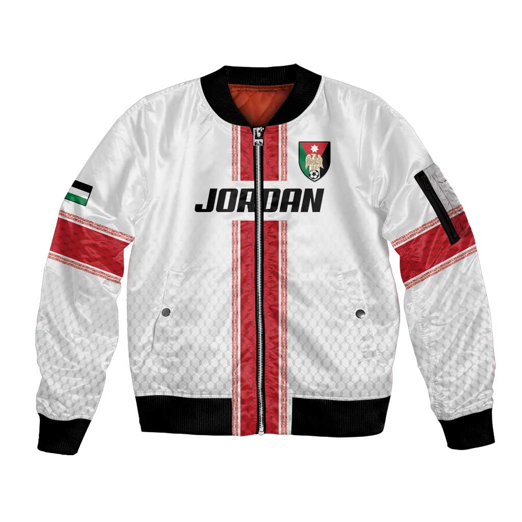 Custom Jordan Heritage Football Sleeve Zip Bomber Jacket Al Nashama Sporty Style - Wonder Print Shop