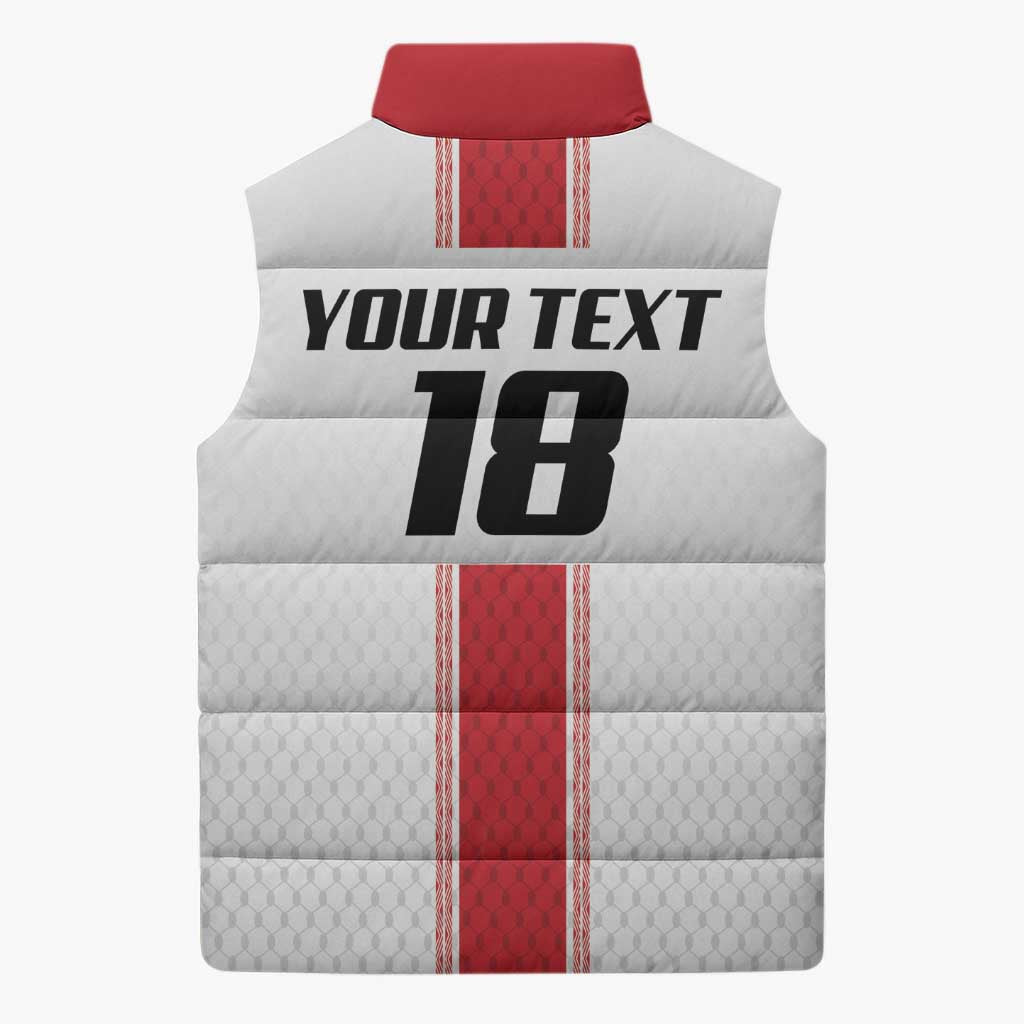 Custom Jordan Heritage Football Sleeveless Puffer Jacket Al Nashama Sporty Style - Wonder Print Shop