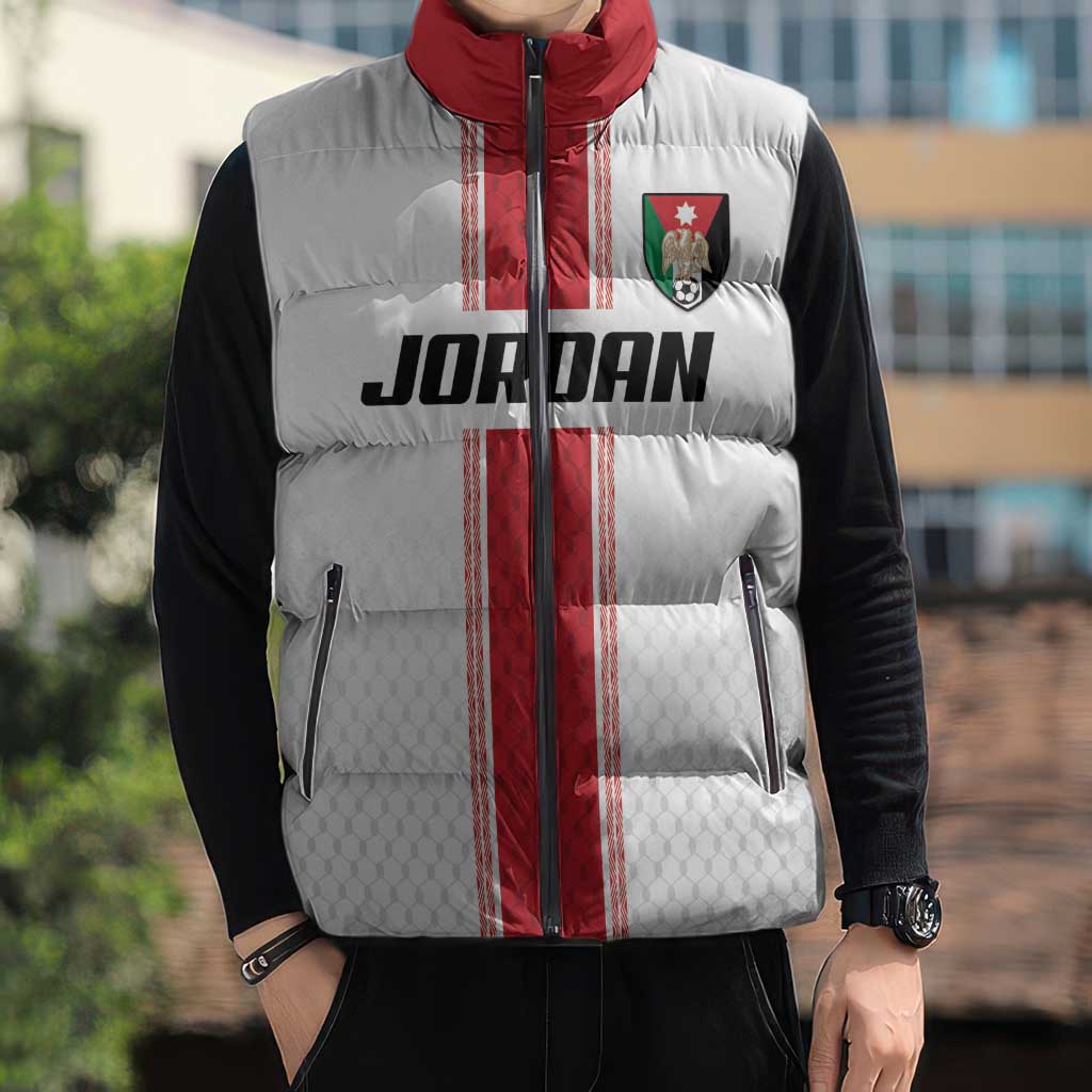 Custom Jordan Heritage Football Sleeveless Puffer Jacket Al Nashama Sporty Style - Wonder Print Shop