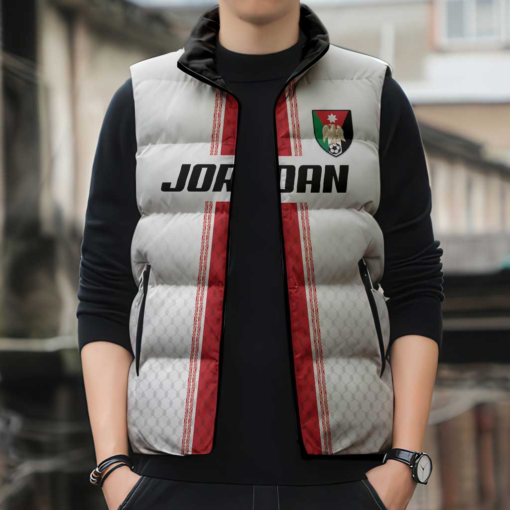 Custom Jordan Heritage Football Sleeveless Puffer Jacket Al Nashama Sporty Style - Wonder Print Shop