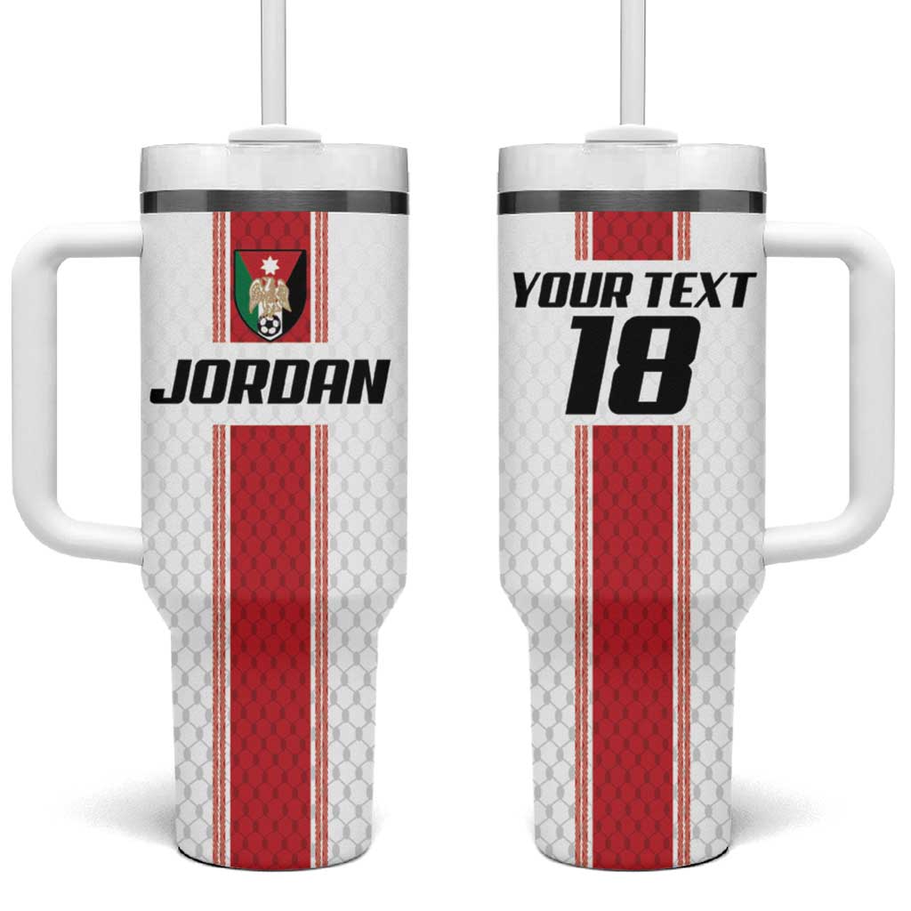 Custom Jordan Heritage Football Tumbler With Handle Al Nashama Sporty Style - Wonder Print Shop