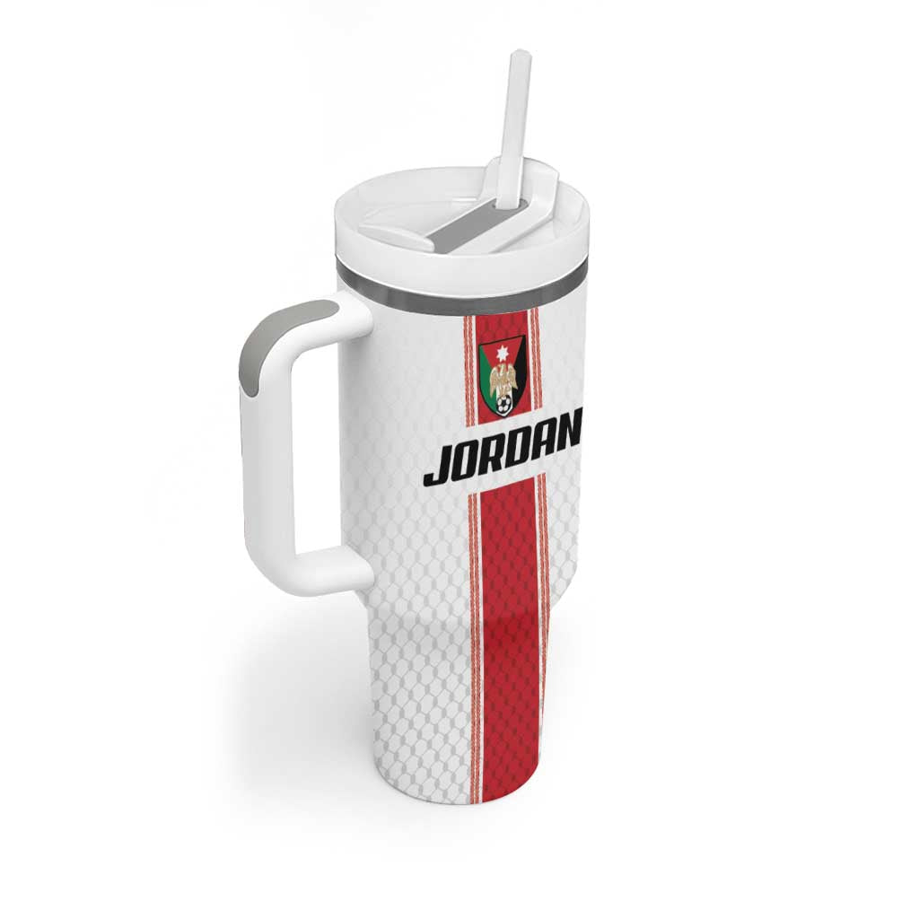 Custom Jordan Heritage Football Tumbler With Handle Al Nashama Sporty Style - Wonder Print Shop