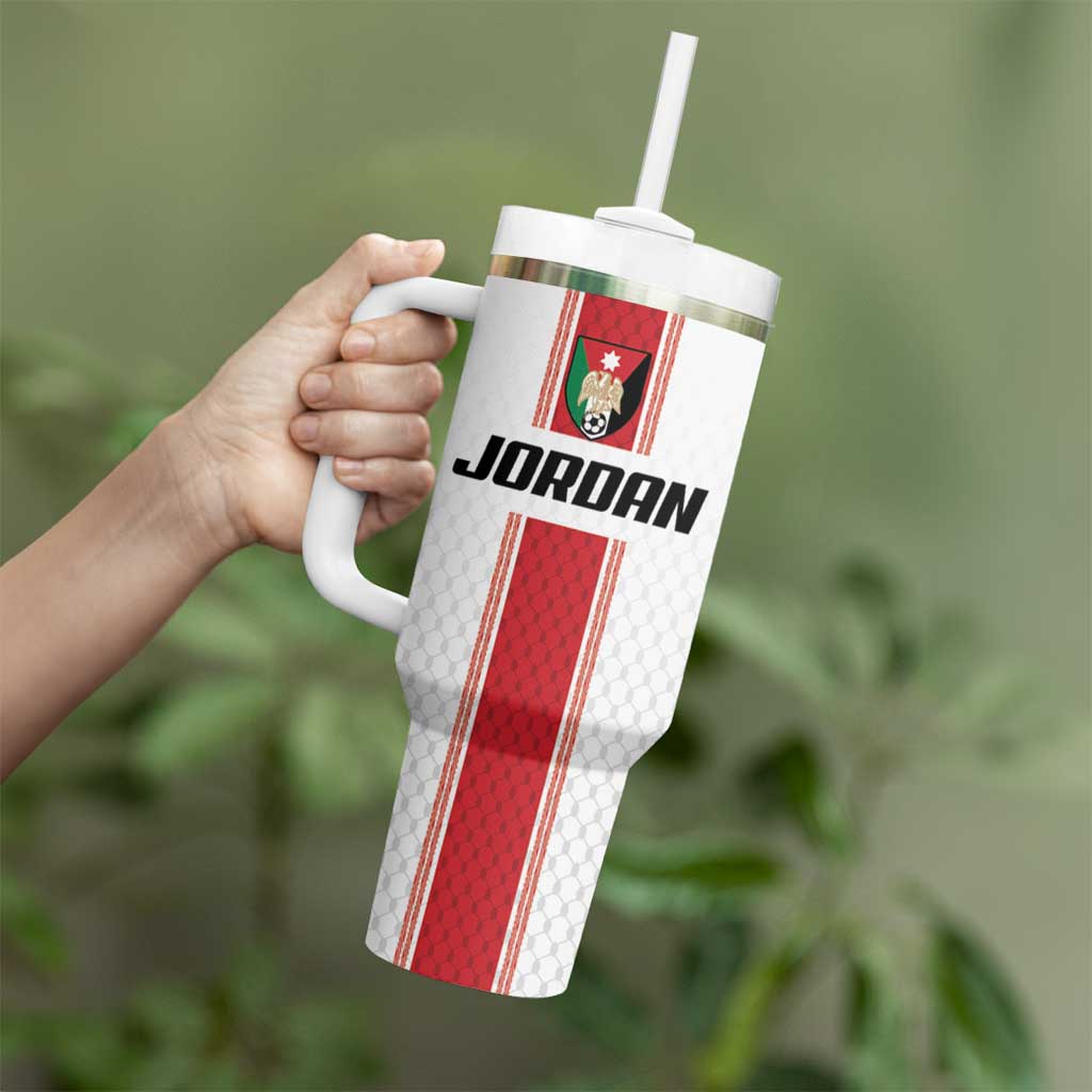Custom Jordan Heritage Football Tumbler With Handle Al Nashama Sporty Style - Wonder Print Shop