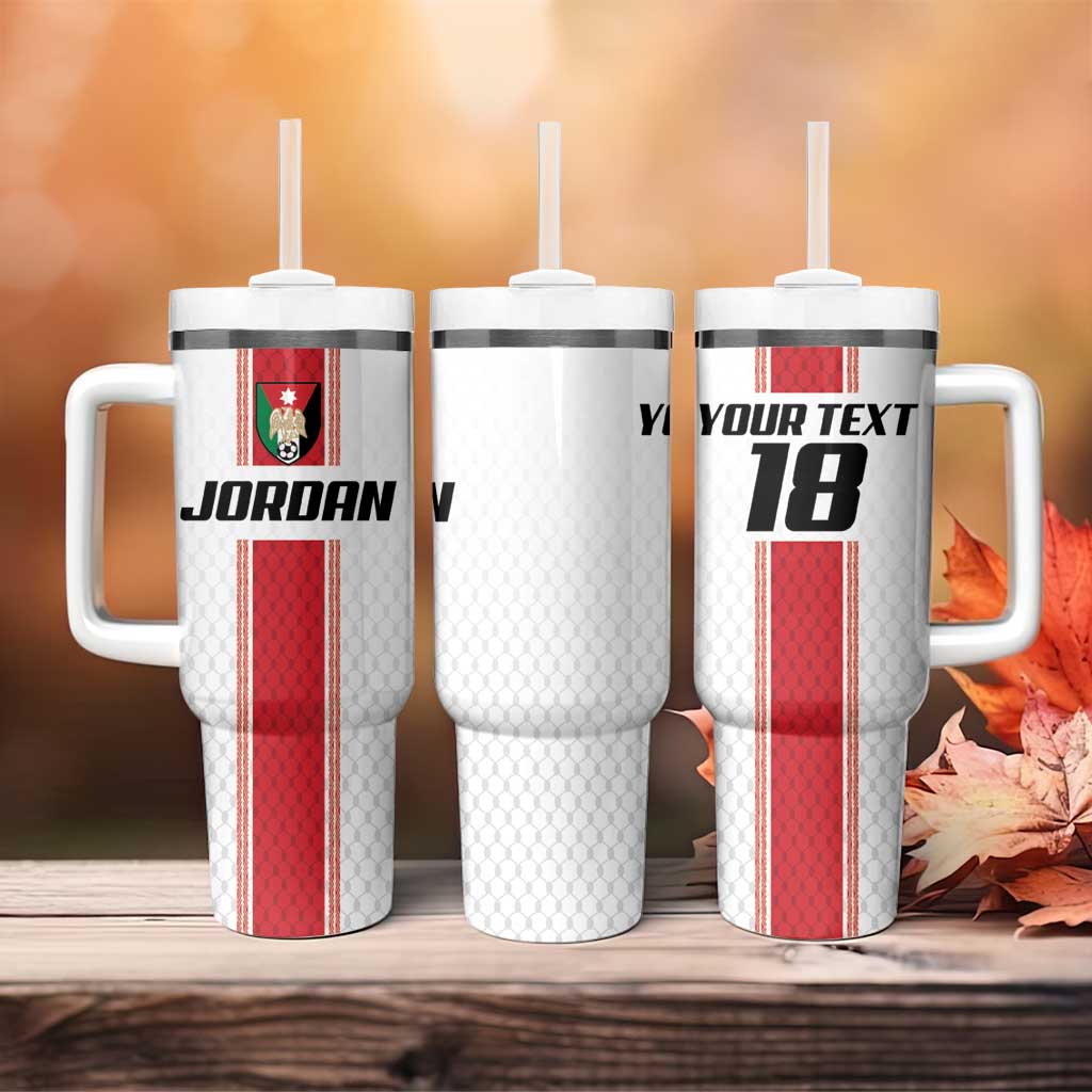 Custom Jordan Heritage Football Tumbler With Handle Al Nashama Sporty Style - Wonder Print Shop